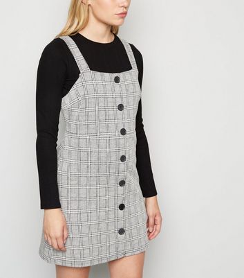 new look grey pinafore