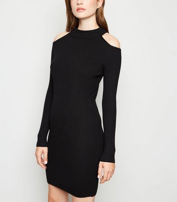 black jumper dress