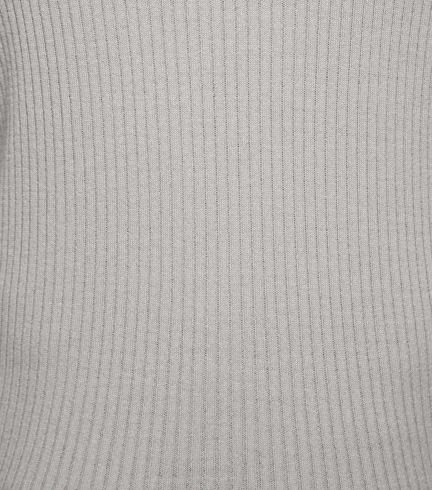 Grey Ribbed Muscle Fit Jumper Image 6