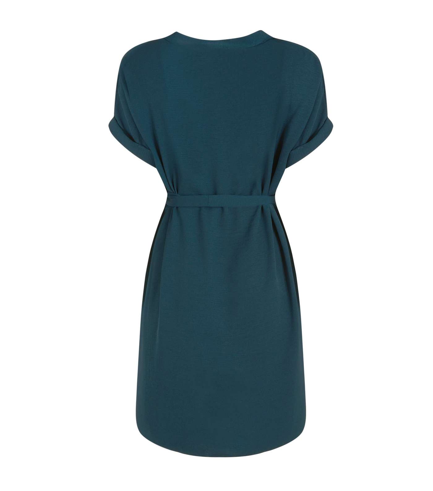 Maternity Teal Belted Tunic Dress Image 2