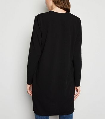 Black Pocket Front Longline Cardigan | New Look Black Pocket Front Longline Cardigan | New Look
