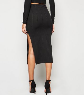 black midi skirt bodycon