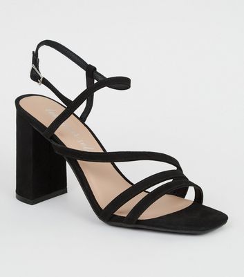 ASOS DESIGN lace up square toe shoes in black leather with block colour  chunky sole  ASOS
