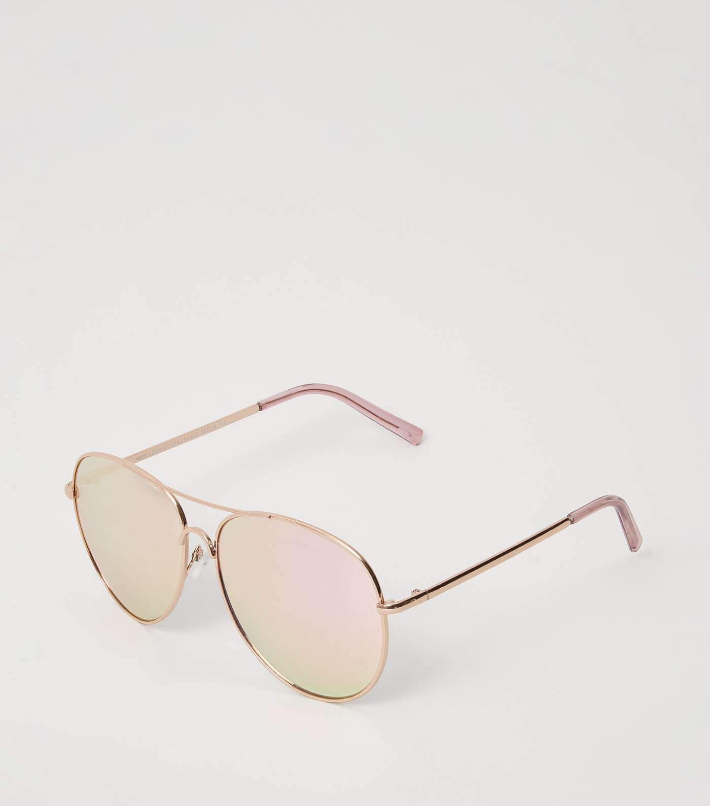 Rose Gold Mirrored Pilot Sunglasses