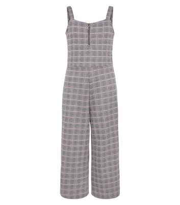 new look checked jumpsuit