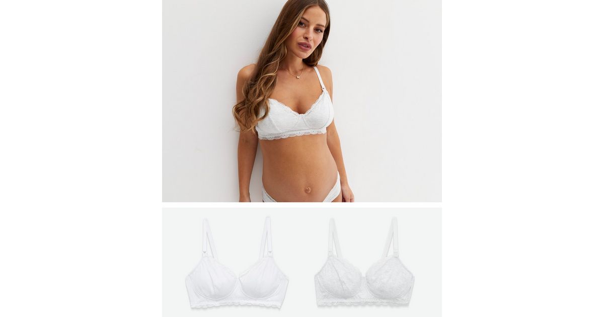 Maternity Lace Nursing Bras 2 Pack, Women