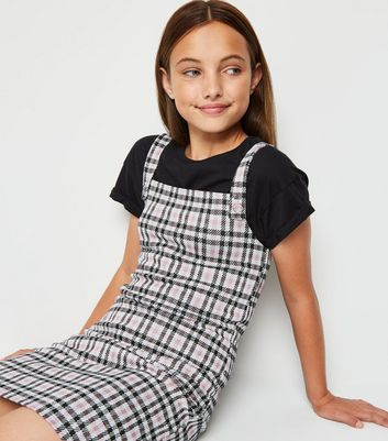 Pink 2024 checked pinafore