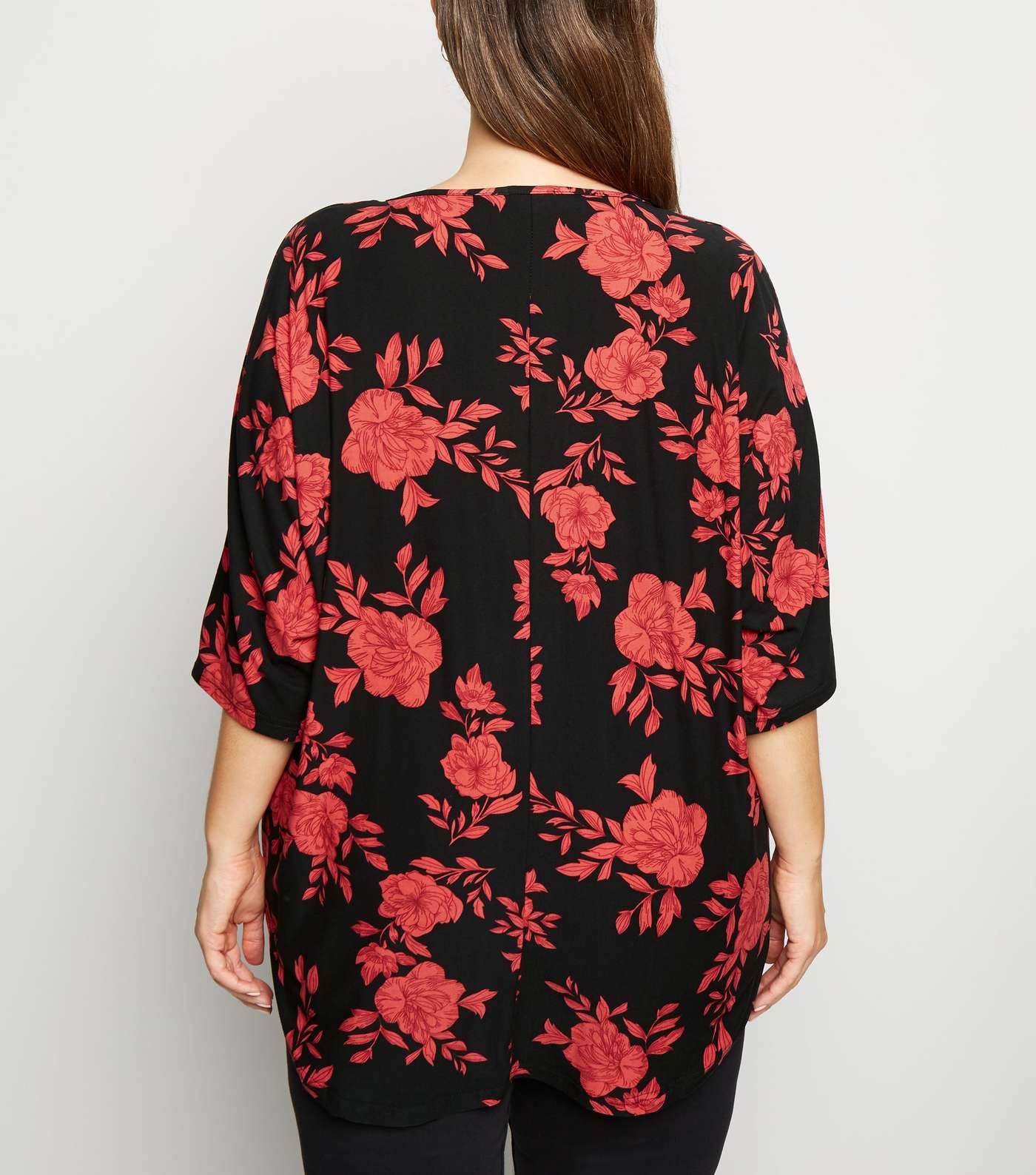 Blue Vanilla Curves Red Floral Zip Top Image 5