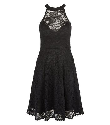 Neck Bustier Skater Dress 