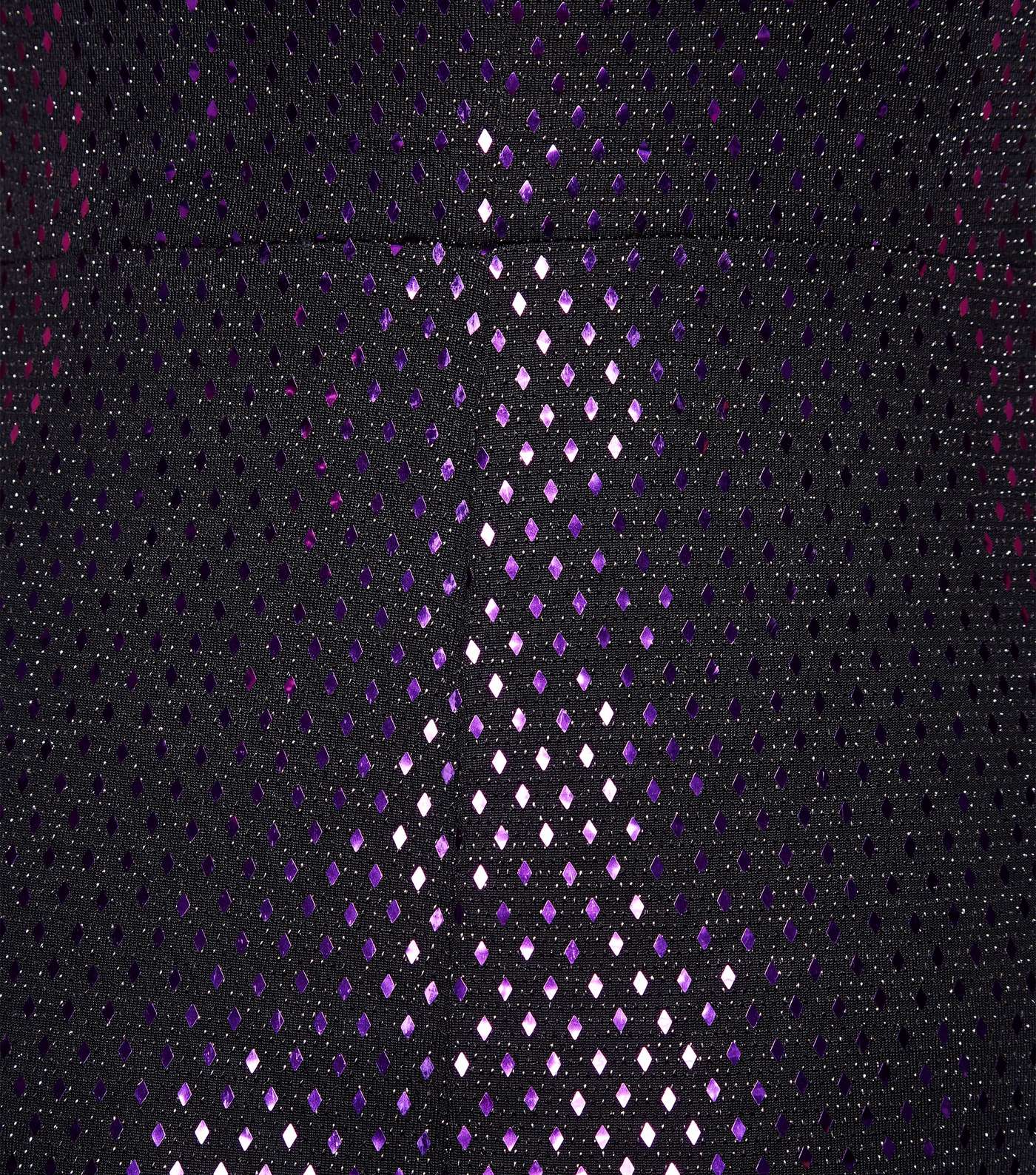 Blue Vanilla Dark Purple Metallic Cami Wrap Dress Image 6