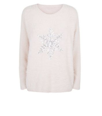 pink snowflake jumper