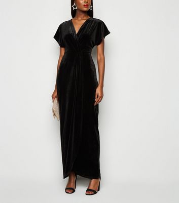 Robe portefeuille 2025 noire longue