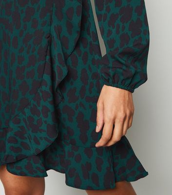 ax paris green leopard print dress