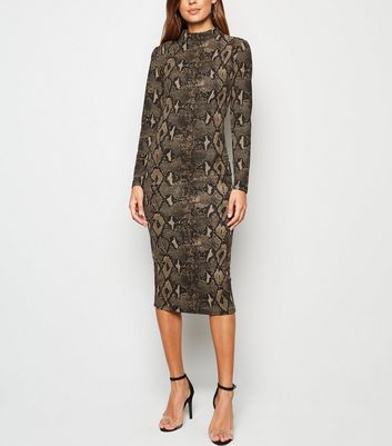 new look snake print dress