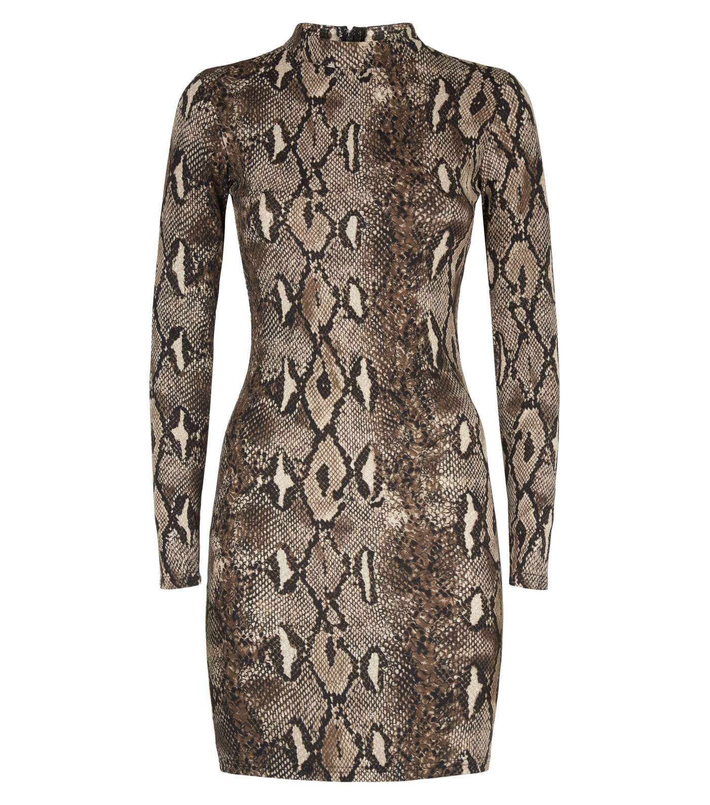 AX Paris Light Grey Snake Print Bodycon Dress Image 4