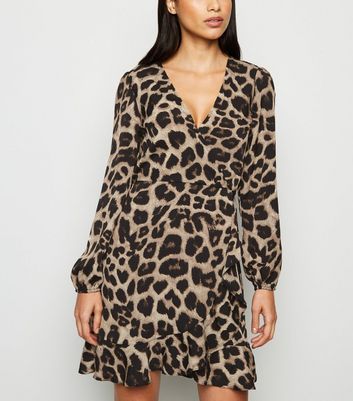 ax paris leopard print dress new look