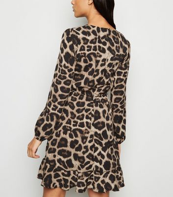 ax paris leopard print dress new look