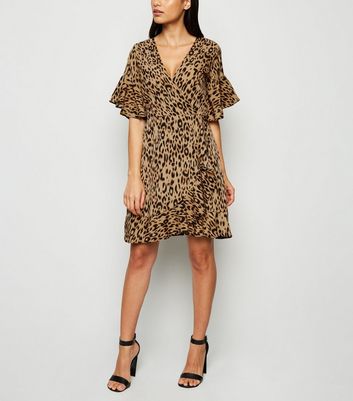 Animal print wrap dress ax cheap paris