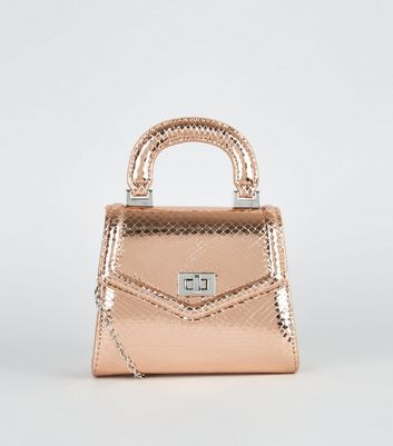 rose gold bag new look