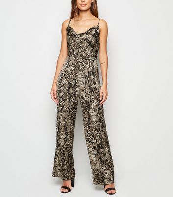 ax paris snake print jumpsuit