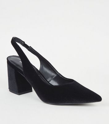 new look black slingback shoes