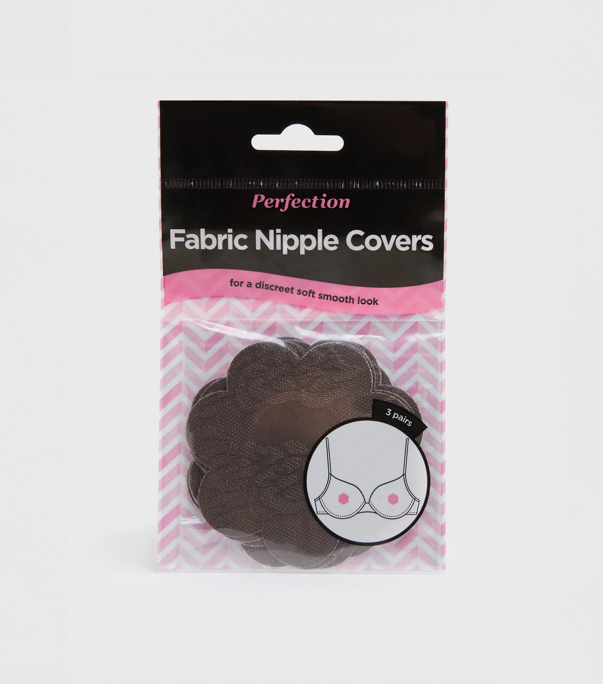 Dark Brown Fabric Nipple Covers New Look