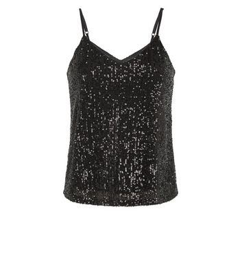 black sparkly cami