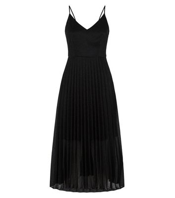 New look black pleated dress best sale