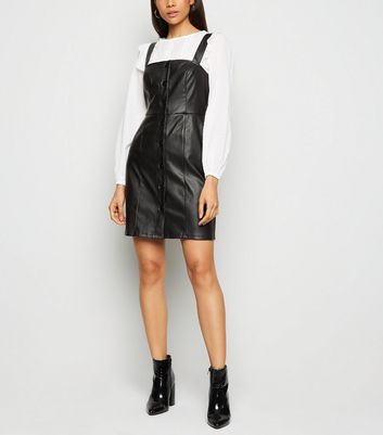 leather look dress new look