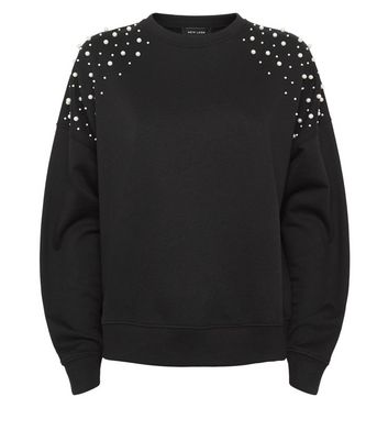 pearl embellished sweatshirt