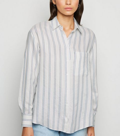 White Stripe Long Sleeve Shirt