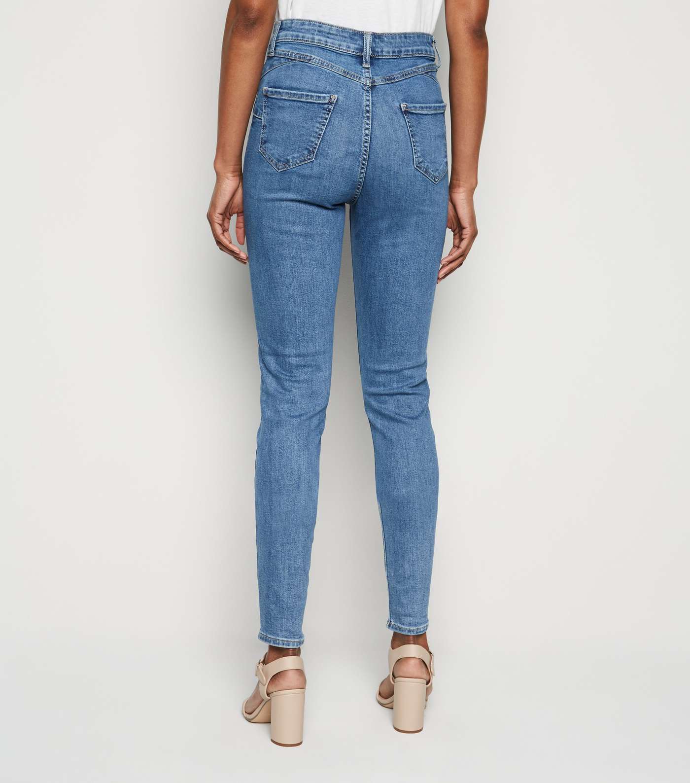 Tall Blue 'Lift & Shape' High Waist Skinny Jeans Image 3