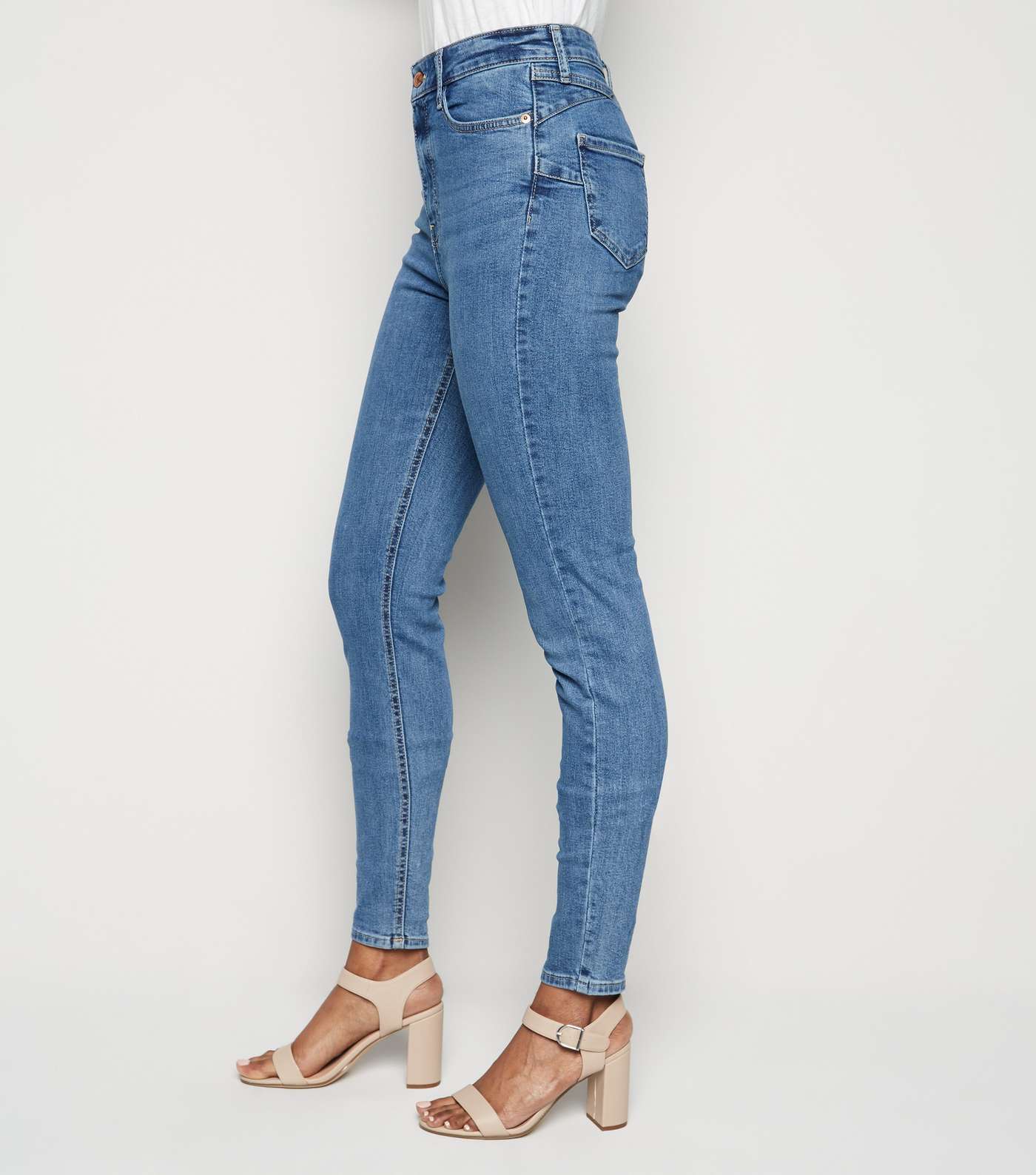 Tall Blue 'Lift & Shape' High Waist Skinny Jeans Image 5