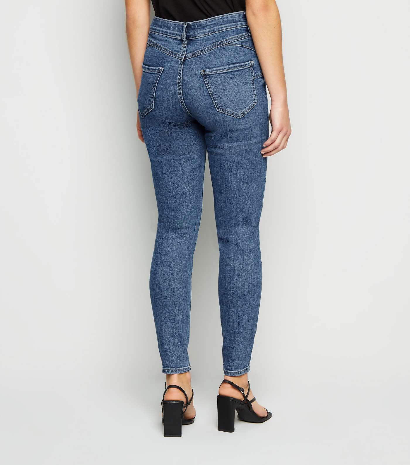 Petite Blue 'Lift & Shape' Skinny Jeans Image 3