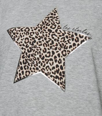 leopard print star sweatshirt