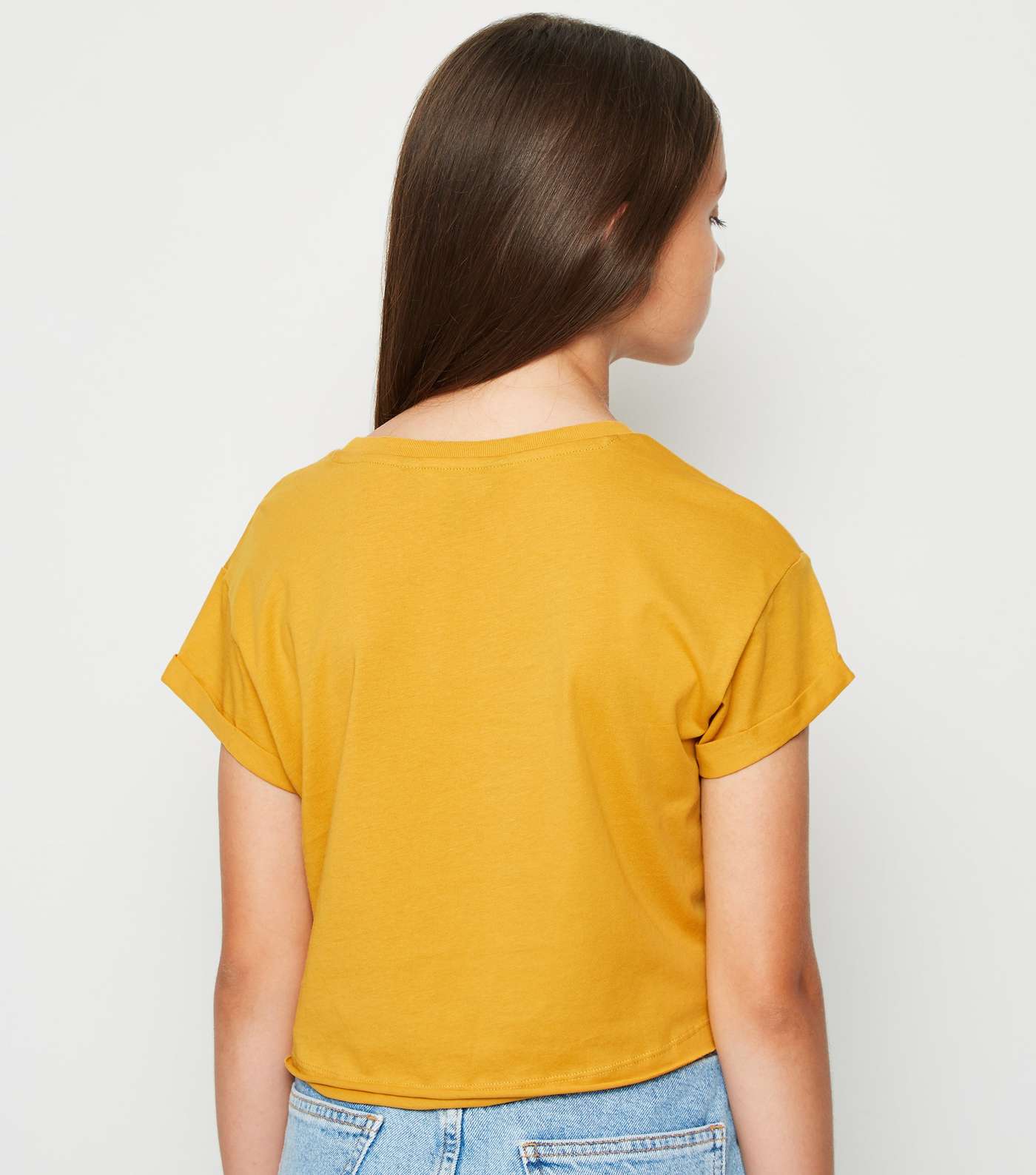 Girls Mustard Daisy T-Shirt Image 5