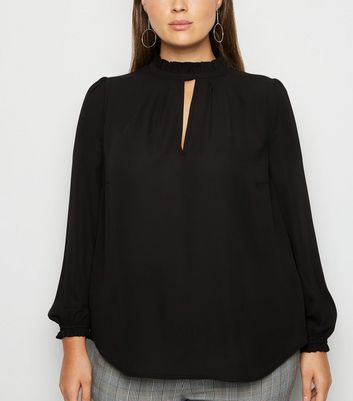 black chiffon blouse