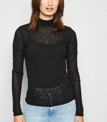 long sleeve mesh tops womens