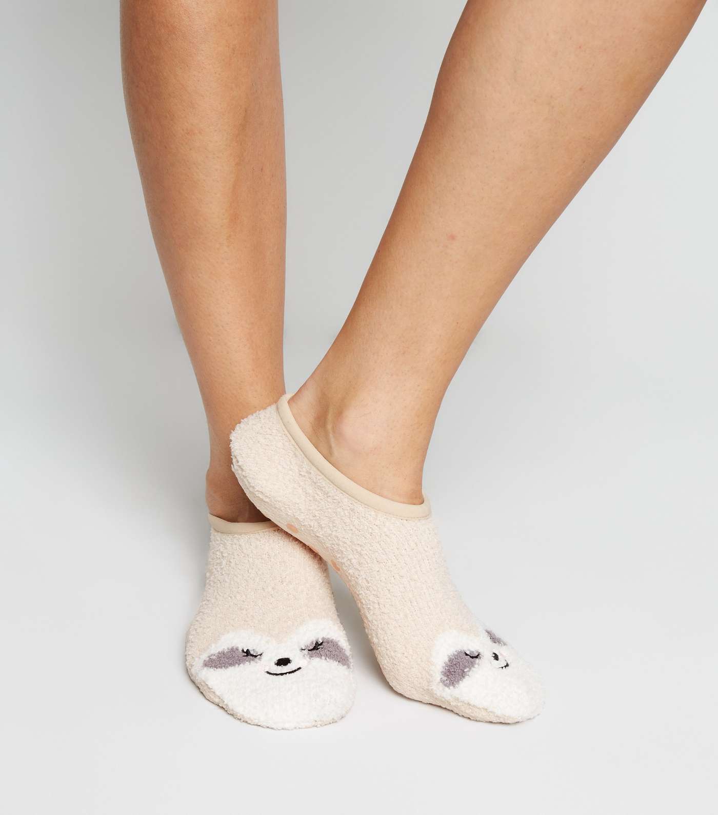 Cream Sloth Ballet Slipper Socks Image 2