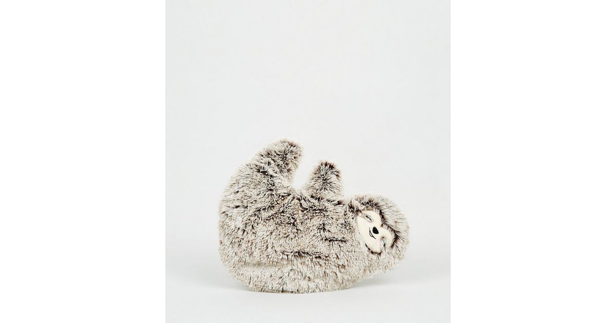 Brown Sloth Hot Water Bottle New Look