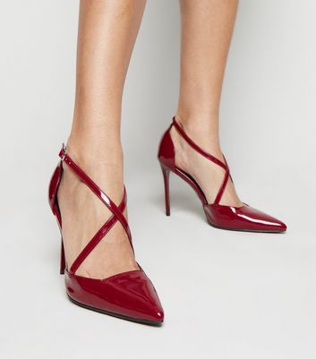 new look red court shoes