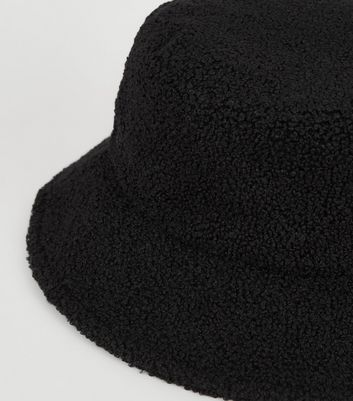 teddy bucket hat black