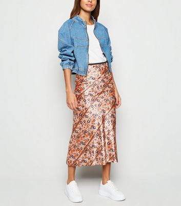 new look denim midi skirt