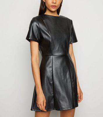 new look leather dress