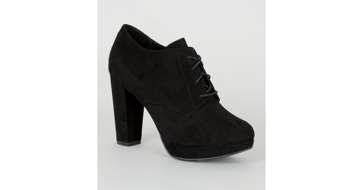 suedette lace up boots