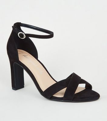 new look black wide fit heels