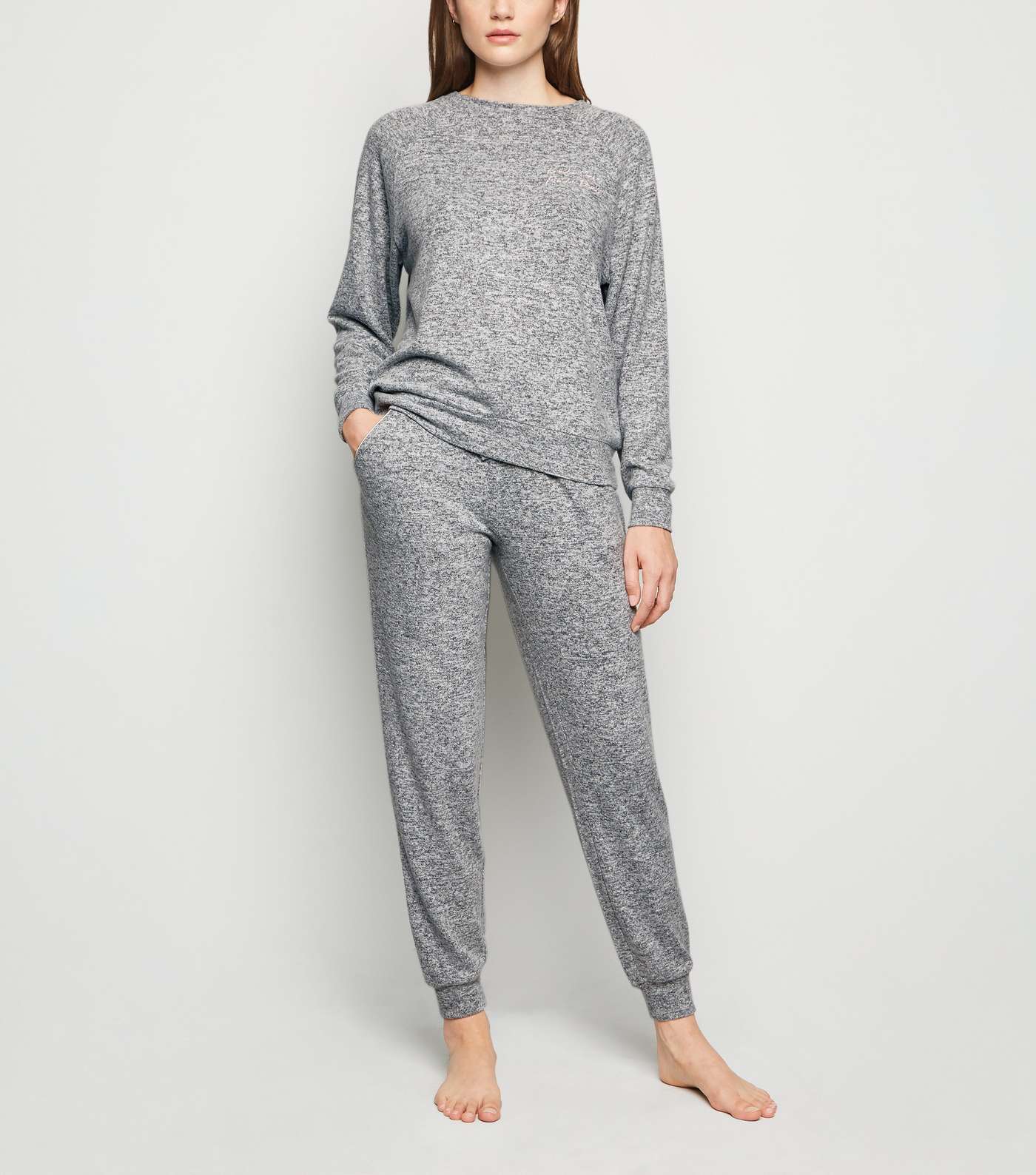 Grey Brushed Pyjama Joggers