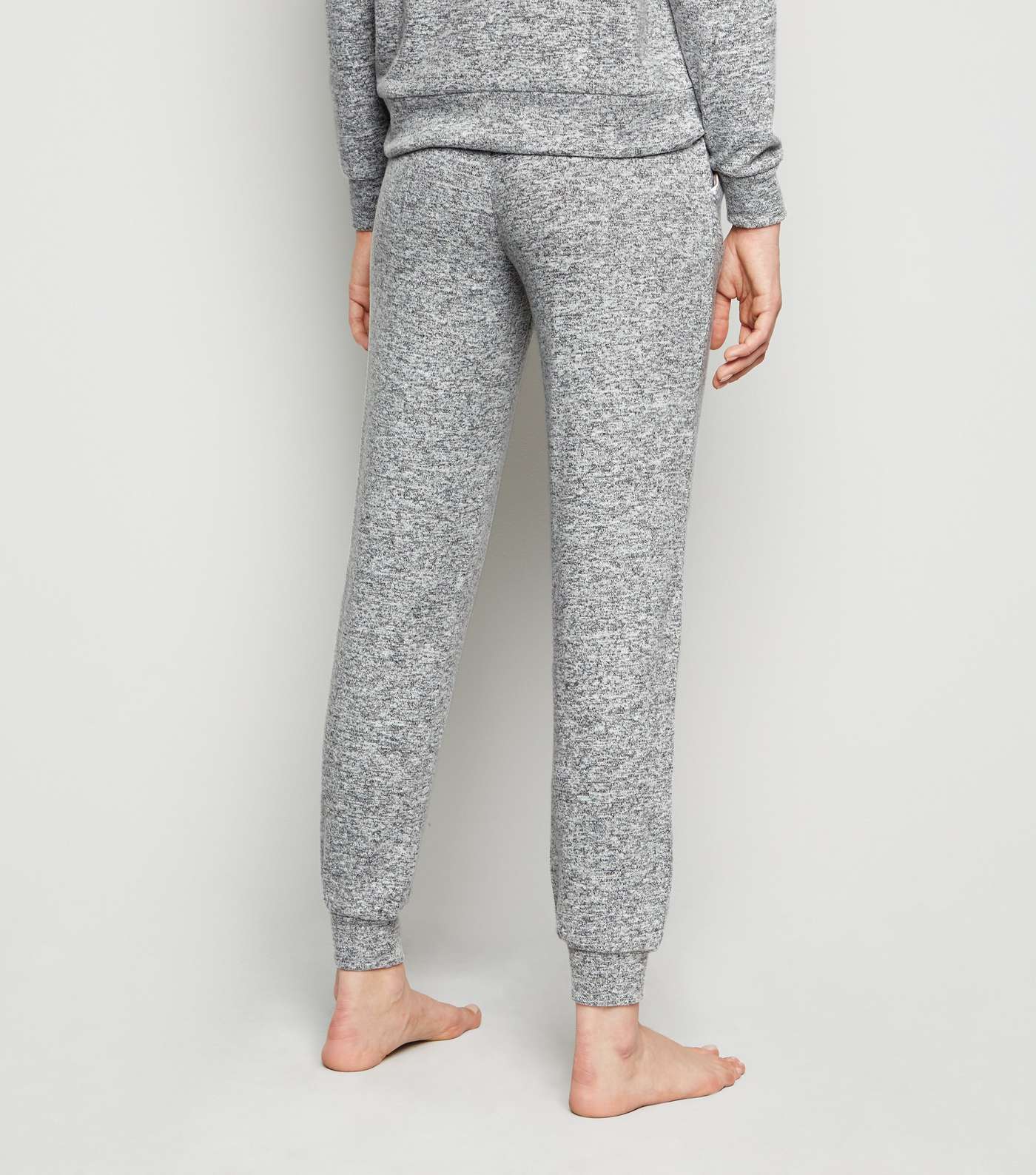 Grey Brushed Pyjama Joggers Image 3