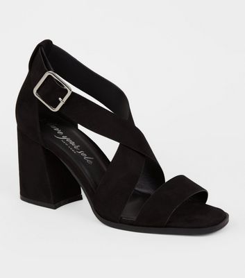 black block heels new look
