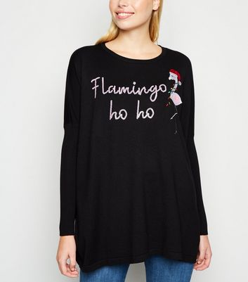 Blue Vanilla Black Christmas Flamingo 